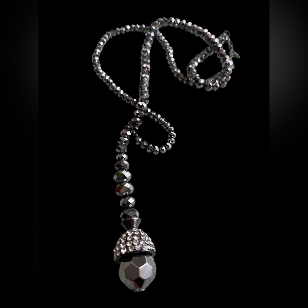 Elegant Silver Beaded Necklace
